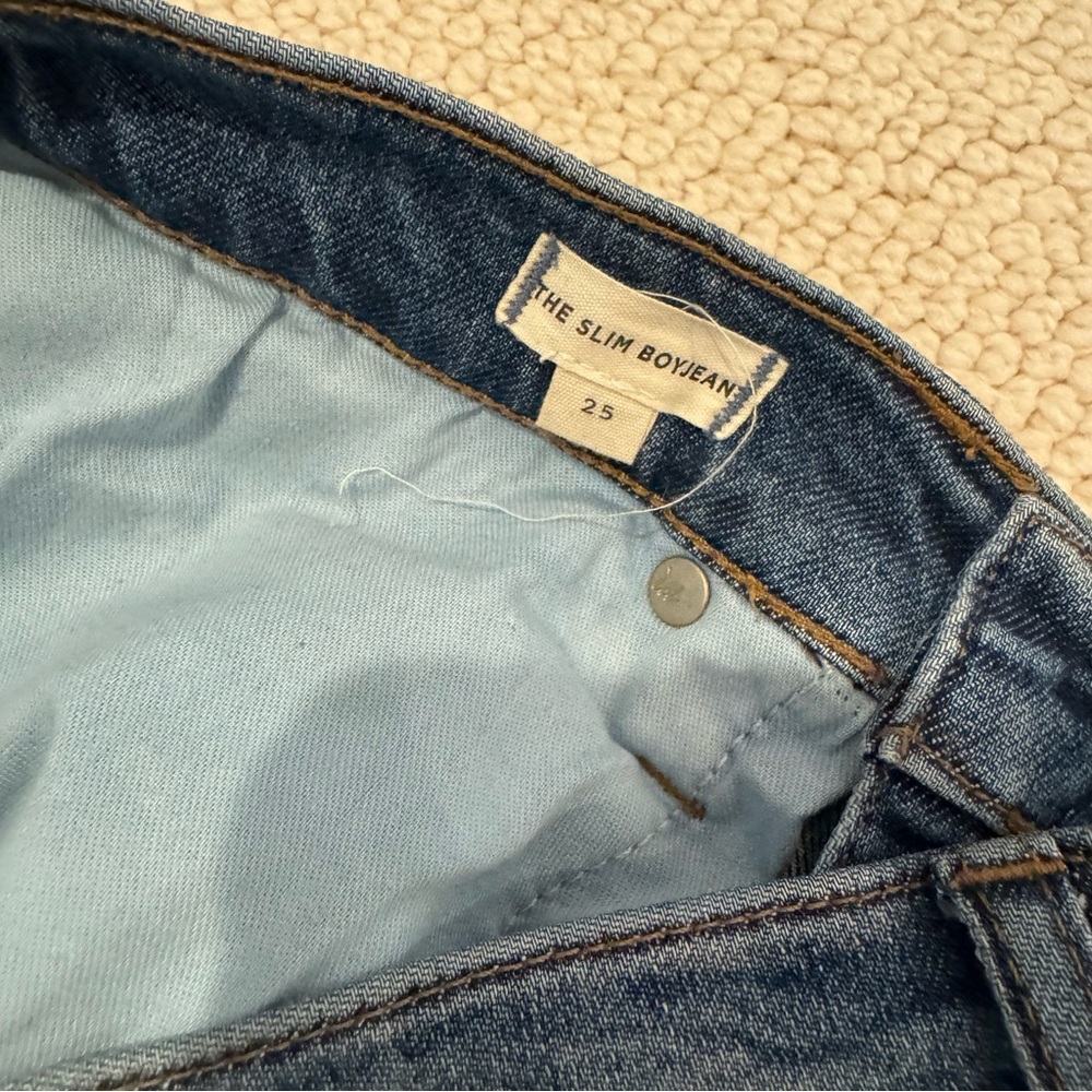 Madewell Slim Boyfriend Blue Jeans | Size 25 - Picture 4 of 6